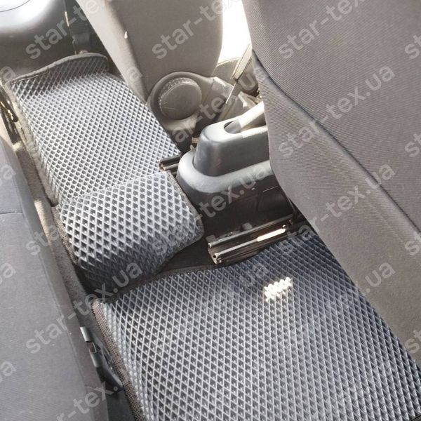Комплект килимків EVA/Ромб до салону на Ford Fiesta MK5 (2002 - 2008) Чорний/Чорний 10679-01-21-41 зображення 16