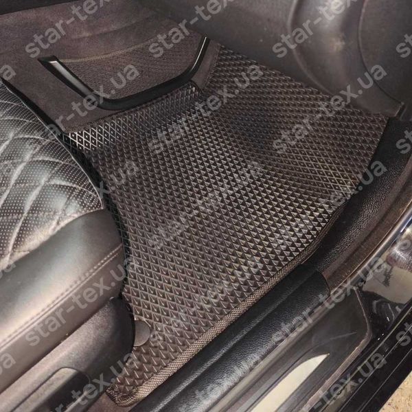 Комплект килимків до салону на BMW 5-Series F10 (2013 - 2017) задній привід EVA/Ромб Чорний/Чорний 15125-01-21-41 зображення 15