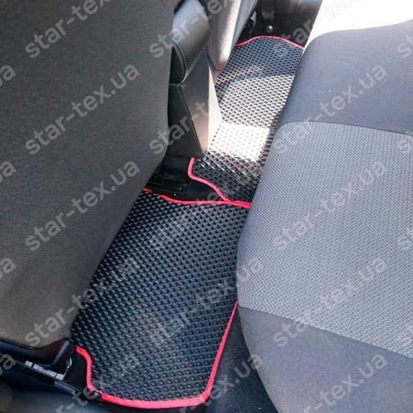 Комплект килимків EVA/Ромб до салону на Ford Fiesta MK5 (2002 - 2008) Чорний/Чорний 10679-01-21-41 зображення 4