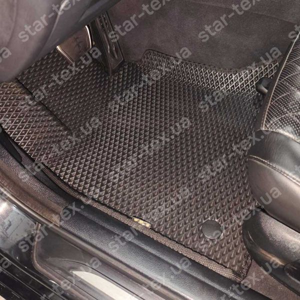 Комплект килимків до салону на BMW 5-Series F10 (2013 - 2017) задній привід EVA/Ромб Чорний/Чорний 15125-01-21-41 зображення 13