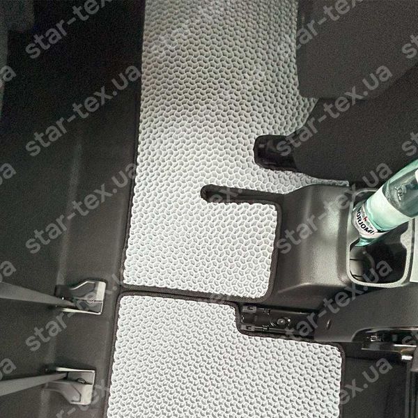 Комплект килимків EVA/Ромб до салону на Peugeot Partner III (K9) (2018 - ) з функцією трансформера переднього пасажирського сидіння Чорний/Чорний 17598-01-21-41 зображення 26
