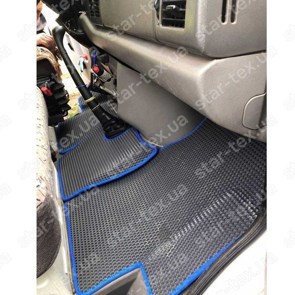Комплект ковриков на 1-й ряд на Volkswagen LT (1996 - 2006) EVA/Ромб Черный/Черный 14065-01-21-41 фото 2