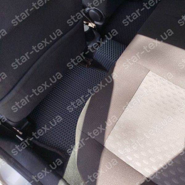 Комплект килимків EVA/Ромб до салону на Ford Fiesta MK5 (2002 - 2008) Чорний/Чорний 10679-01-21-41 зображення 19
