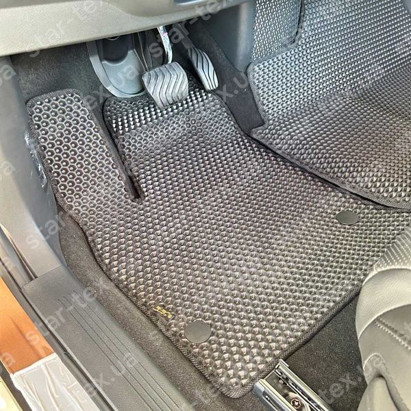 Комплект ковриков в салон на Nissan Ariya (2022 - ) EVA/Ромб Черный/Черный 13870-01-21-41 фото 2