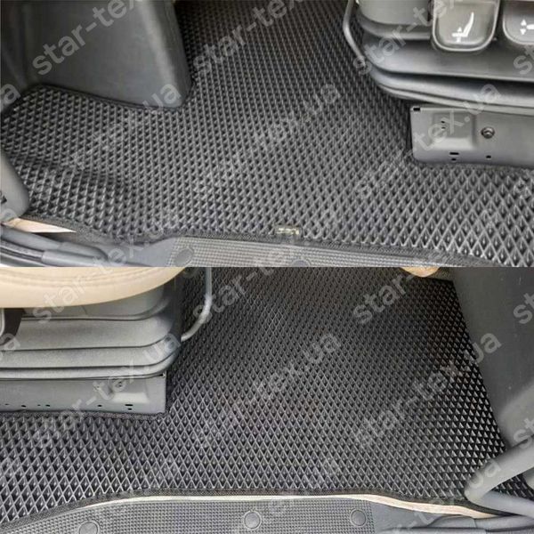 Комплект ковриков в салон на Volvo FH (2002 - 2012) EVA/Ромб Черный/Черный 14074-01-21-41 фото 2