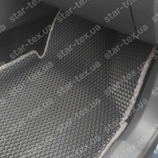 Комплект килимків до салону на Volkswagen Golf (MK6) (2008 - 2013) EVA/Ромб Чорний/Чорний 13057-01-21-41 зображення 12