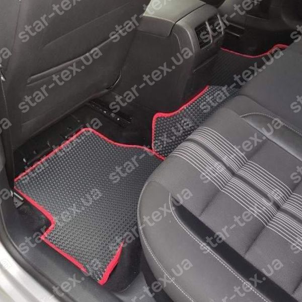 Комплект килимків до салону на Volkswagen Golf (MK6) (2008 - 2013) EVA/Ромб Чорний/Чорний 13057-01-21-41 зображення 18