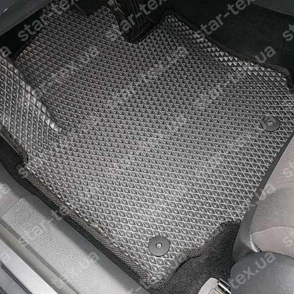 Комплект килимків до салону на Volkswagen Golf (MK6) (2008 - 2013) EVA/Ромб Чорний/Чорний 13057-01-21-41 зображення 8