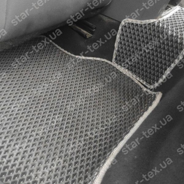 Комплект килимків до салону на Volkswagen Golf (MK6) (2008 - 2013) EVA/Ромб Чорний/Чорний 13057-01-21-41 зображення 13