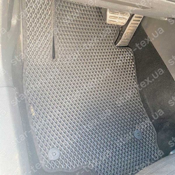 Комплект килимків до салону на Volkswagen Golf (MK6) (2008 - 2013) EVA/Ромб Чорний/Чорний 13057-01-21-41 зображення 2