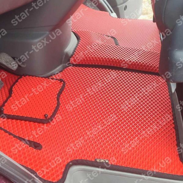 Комплект ковриков на 1-й ряд на Volkswagen Crafter I (2006 - 2017) 1+2 EVA/Ромб Черный/Черный 14719-01-21-41 фото 4
