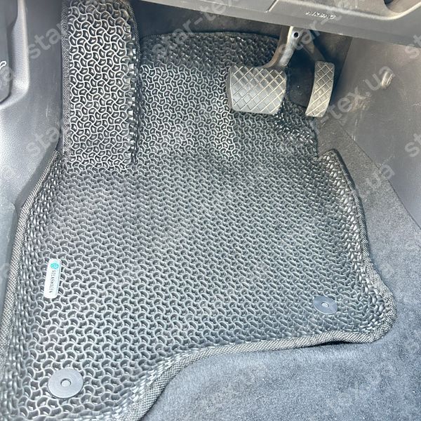 Комплект ковриков в салон на Volkswagen E-Golf EV (2014 - ) EVA/Ромб Черный/Черный 13044-01-21-41 фото 11