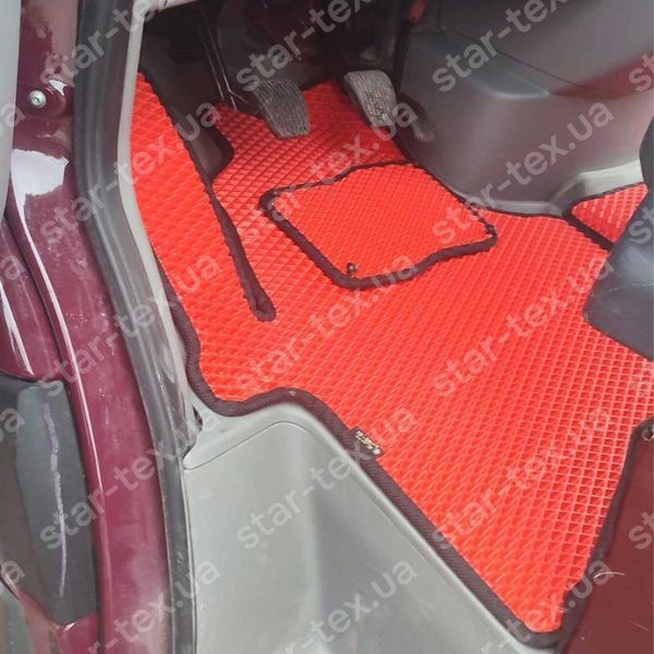 Комплект ковриков на 1-й ряд на Volkswagen Crafter I (2006 - 2017) 1+2 EVA/Ромб Черный/Черный 14719-01-21-41 фото 2