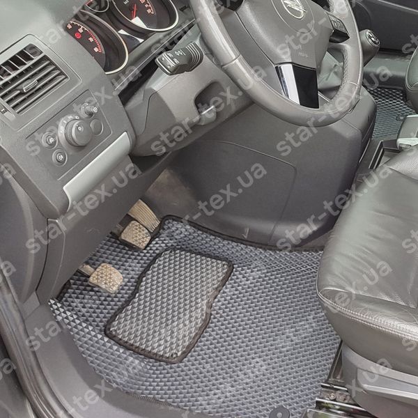 Комплект килимків EVA/Ромб до салону на Opel Zafira B (2005 - 2014) Чорний/Чорний 12225-01-21-41 зображення 9