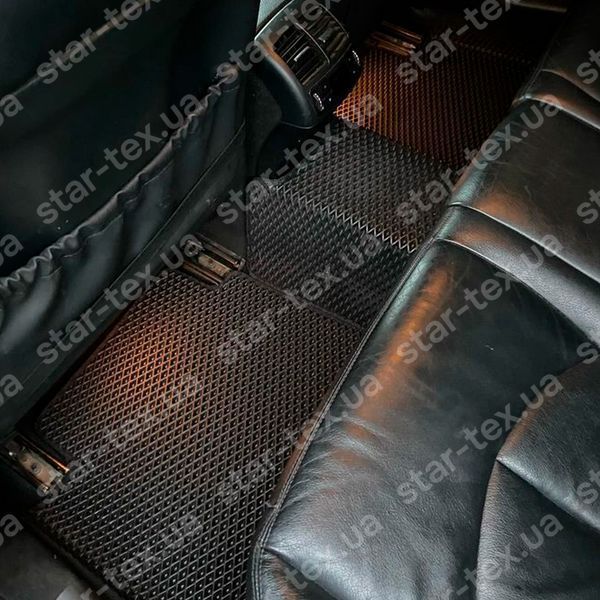 Комплект килимків до салону на Mercedes-Benz E-Class W211 (2002 - 2009) задній привід EVA/Ромб Чорний/Чорний 11611-01-21-41 зображення 15