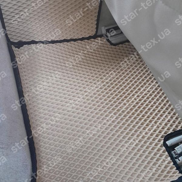 Комплект килимків до салону на Mercedes-Benz E-Class W211 (2002 - 2009) задній привід EVA/Ромб Чорний/Чорний 11611-01-21-41 зображення 10