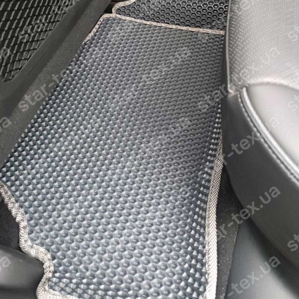 Комплект ковриков в салон на Hyundai Kona EV (2018 - 2023) USA EVA/Ромб Черный/Черный 15457-01-21-41 фото 3