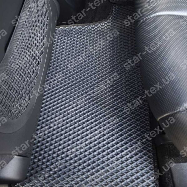 Комплект ковриков в салон на Hyundai Ioniq 5 (2021 - ) EU EVA/Ромб Черный/Черный 15450-01-21-41 фото 6
