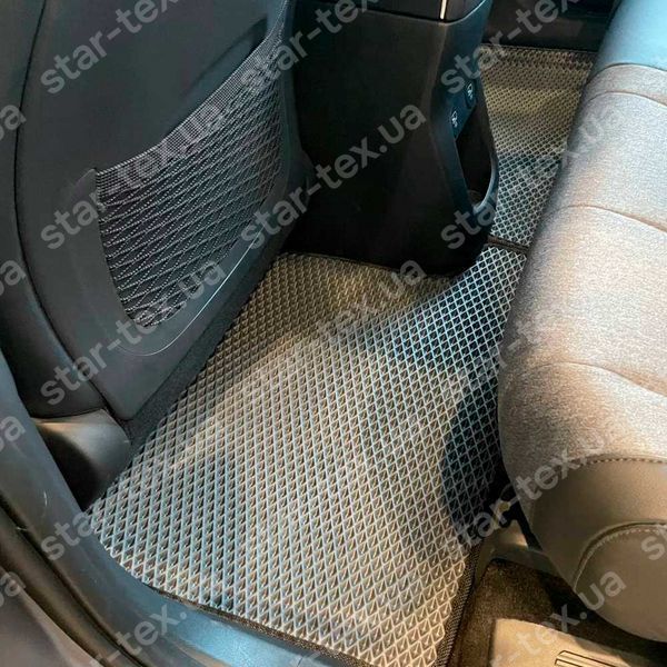 Комплект ковриков в салон на Hyundai Ioniq 5 (2021 - ) EU EVA/Ромб Черный/Черный 15450-01-21-41 фото 3
