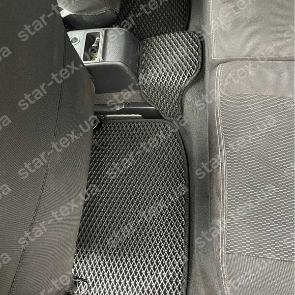 Комплект килимків до салону на Skoda Octavia A4 Tour (1996 - 2010) EVA/Ромб Чорний/Чорний 15754-01-21-41 зображення 5