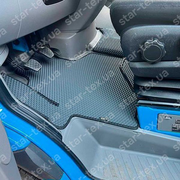 Комплект килимків на 1-й рядок на Mercedes-Benz Sprinter II (2006 - 2018) 1+2 EVA/Ромб Чорний/Чорний 15400-01-21-41 зображення 3