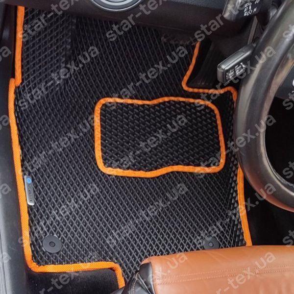 Комплект килимків до салону на Volkswagen Passat B7 (2010 - 2015) EU EVA/Ромб Чорний/Чорний 14068-01-21-41 зображення 8