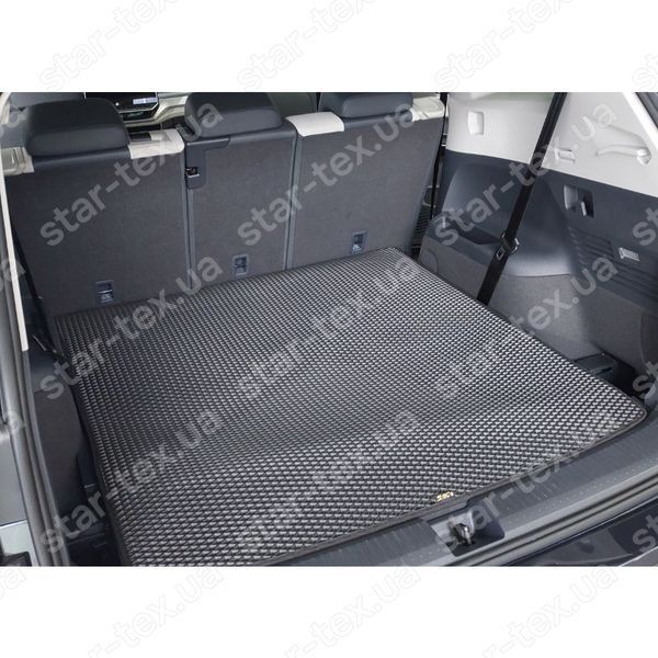 Килимок до багажника на Volkswagen ID-6 (2021 - ) великий на складений 3-й рядок EVA/Ромб Чорний/Чорний 16222-01-21-41 зображення 4