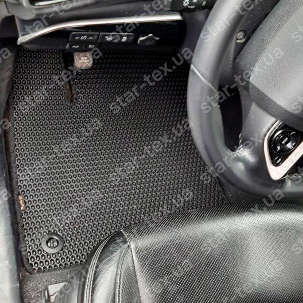Комплект ковриков EVA/Ромб в салон на Toyota Prius XW50 (2016 - 2022) Черный/Черный 12926-01-21-41 фото 2
