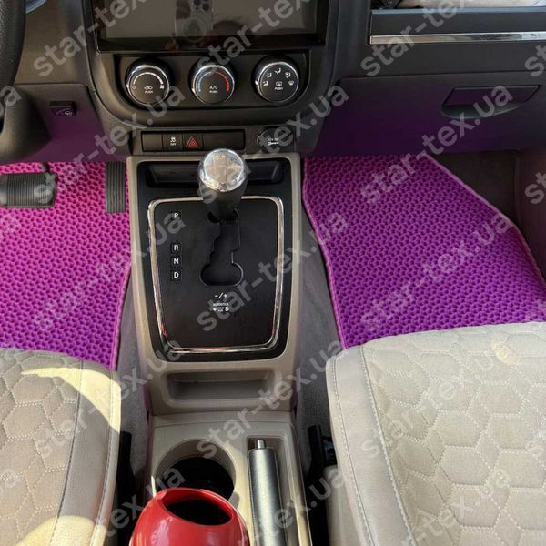 Комплект килимків EVA/Ромб до салону на Jeep Compass I (MK49) (2006 - 2016) Чорний/Чорний 13688-01-21-41 зображення 13