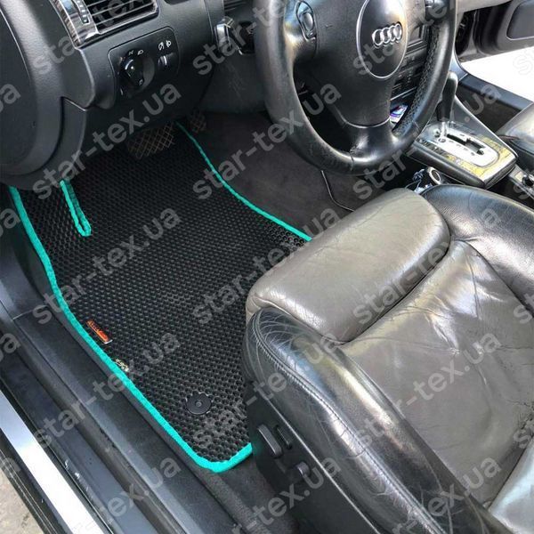Комплект килимків EVA/Ромб до салону на Audi A6 C5 (1997 - 2004) універсал Чорний/Чорний 15520-01-21-41 зображення 2