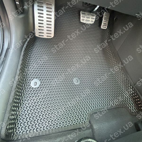 Комплект ковриков в салон на Hyundai Ioniq EV (2019 - 2022) EU EVA/Ромб Черный/Черный 17115-01-21-41 фото 4