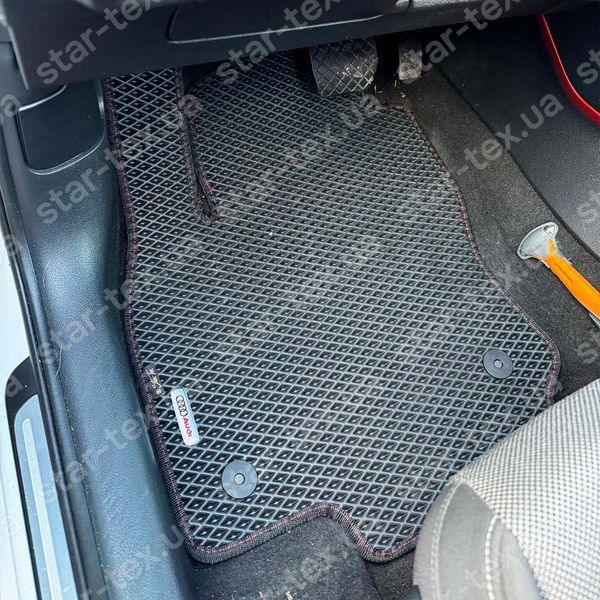 Комплект ковриков EVA/Ромб в салон на Audi Q2 (2016 - ) Черный/Черный 13311-01-21-41 фото 3