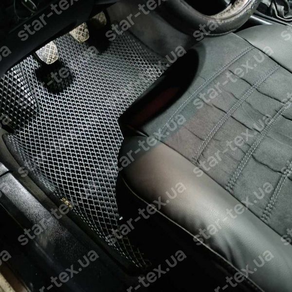 Комплект килимків EVA/Ромб до салону на Audi A6 C5 (1997 - 2004) універсал Чорний/Чорний 15520-01-21-41 зображення 6