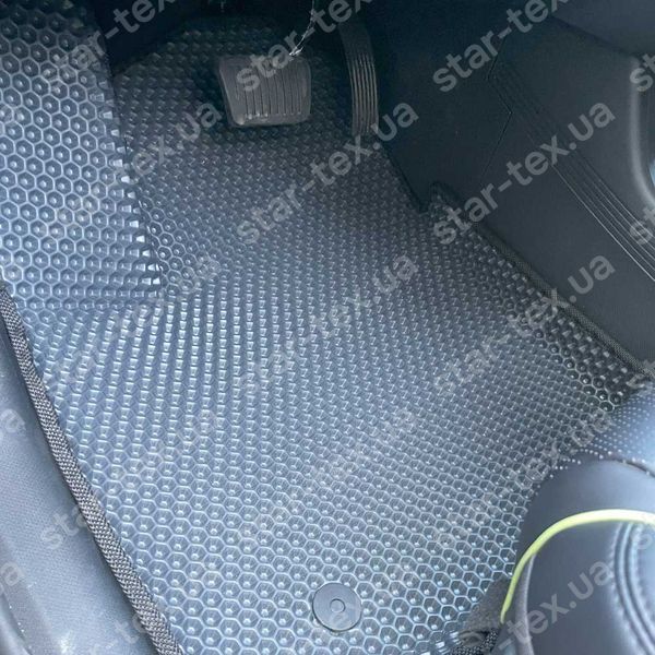 Комплект ковриков в салон на BYD Yuan Plus (2022 - ) EVA/Ромб Черный/Черный 15609-01-21-41 фото 14