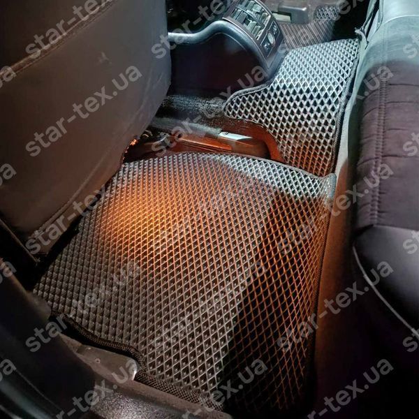 Комплект килимків EVA/Ромб до салону на Audi A6 C5 (1997 - 2004) універсал Чорний/Чорний 15520-01-21-41 зображення 9