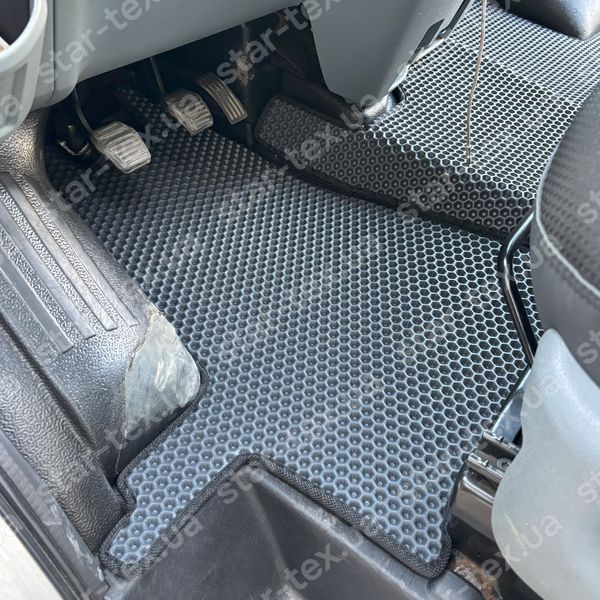 Комплект ковриков на 1-й ряд на Ford Transit VI (2006 - 2014) EVA/Ромб Черный/Черный 13544-01-21-41 фото 6