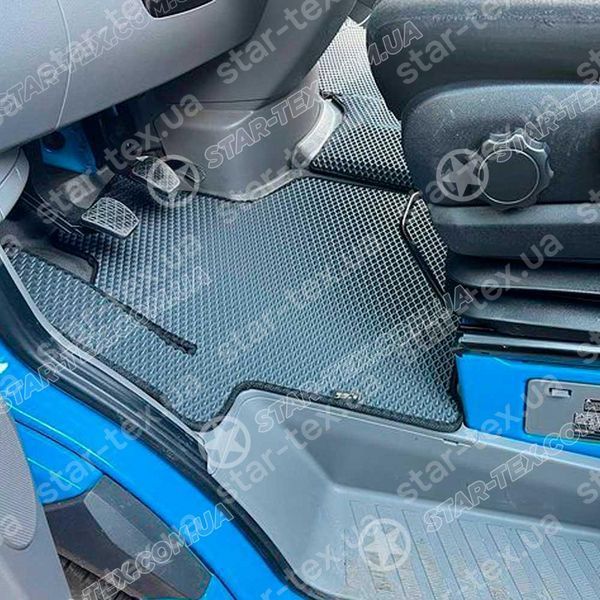 Комплект килимків на 1-й рядок на Hyundai H-350 (2014 - ) 1+2 EVA/Ромб Чорний/Чорний 11104-01-21-41 зображення 2