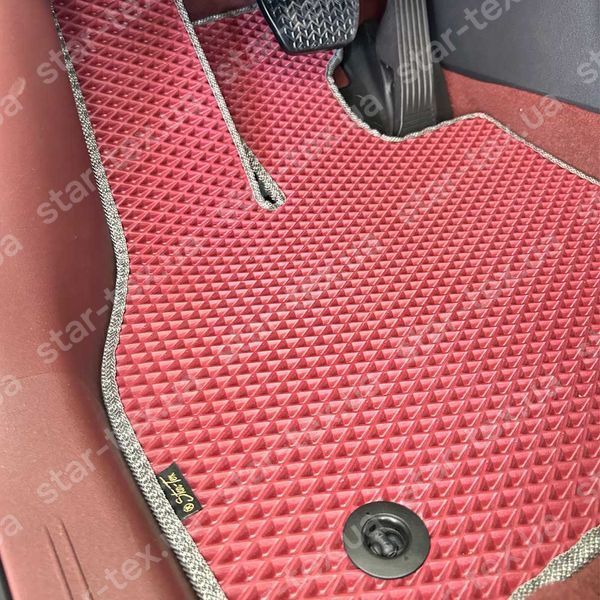 Комплект ковриков в салон на Toyota BZ4X (2021 - ) EVA/Ромб Черный/Черный 14019-01-21-41 фото 2
