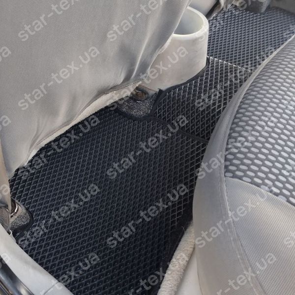 Комплект килимків до салону на Hyundai Accent III (MC) (2005 - 2010) седан EVA/Ромб Чорний/Чорний 15435-01-21-41 зображення 5