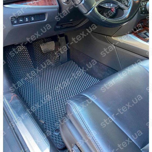 Комплект килимків EVA/Ромб до салону на Acura RLX (2014 - 2020) Чорний/Чорний 10020-01-21-41 зображення 2