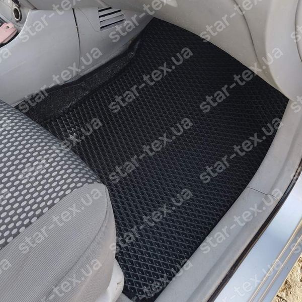 Комплект килимків до салону на Hyundai Accent III (MC) (2005 - 2010) седан EVA/Ромб Чорний/Чорний 15435-01-21-41 зображення 4