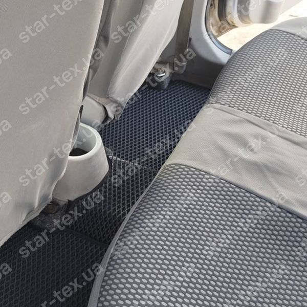 Комплект килимків до салону на Hyundai Accent III (MC) (2005 - 2010) седан EVA/Ромб Чорний/Чорний 15435-01-21-41 зображення 7