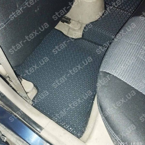 Комплект килимків до салону на Hyundai Accent III (MC) (2005 - 2010) седан EVA/Ромб Чорний/Чорний 15435-01-21-41 зображення 13