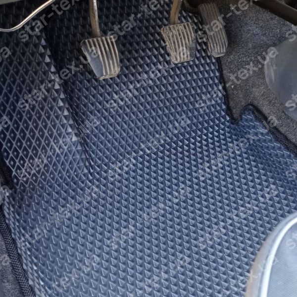 Комплект килимків до салону на Daewoo Sens (2000 - 2018) EVA/Ромб Чорний/Чорний 13470-01-21-41 зображення 5