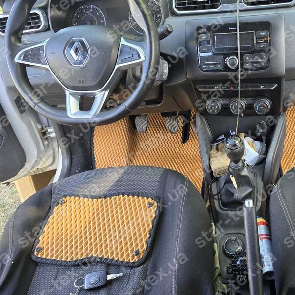 Комплект ковриков EVA/Ромб в салон на Renault Duster II (2018 - 2021) Черный/Черный 13931-01-21-41 фото 19