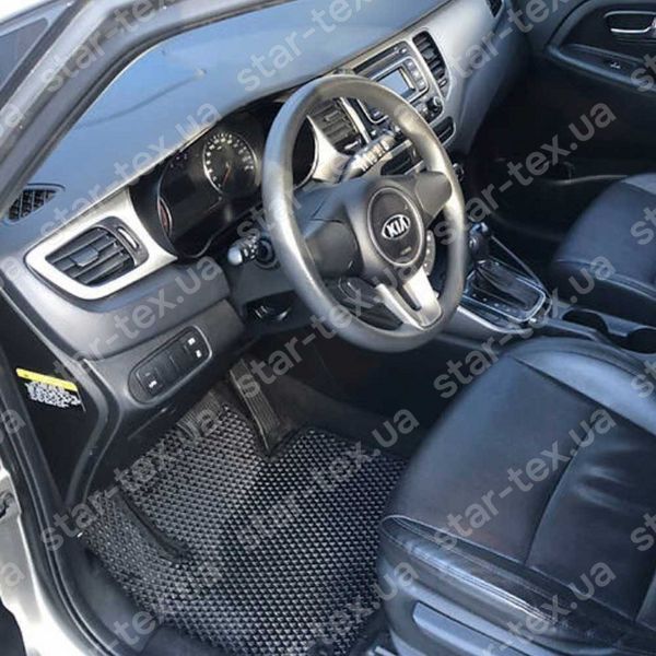 Комплект килимків до салону на KIA Sorento III (UM) (2014 - 2020) EVA/Ромб Чорний/Чорний 11371-01-21-41 зображення 2