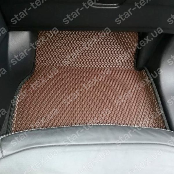 Комплект килимків до салону на Nissan Qashqai J10 (2006 - 2013) з кондіціонером EVA/Ромб Чорний/Чорний 12065-01-21-41 зображення 6