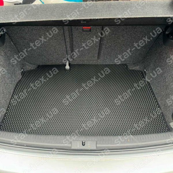 Килимок EVA/Ромб до багажника на Volkswagen Golf (MK5) (2003 - 2010) хетчбек нижня полка Чорний/Чорний 15246-01-21-41 зображення 2