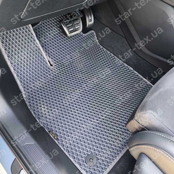 Комплект ковриков в салон на Audi Q4 E-Tron EV (2021 - ) EVA/Ромб Черный/Черный 14092-01-21-41 фото 6