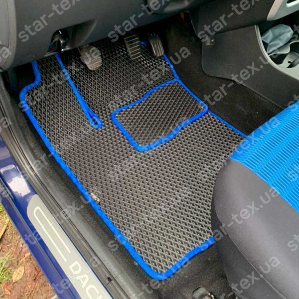 Комплект ковриков в салон на Dacia Sandero I (2008 - 2012) EVA/Ромб Черный/Черный 16263-01-21-41 фото 2